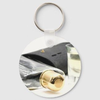 Whiskey Flask and Shot Glasses Key Ring