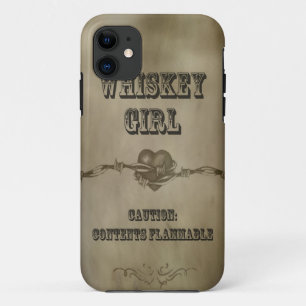 Whiskey Girl - Caution! Cell Phone Case