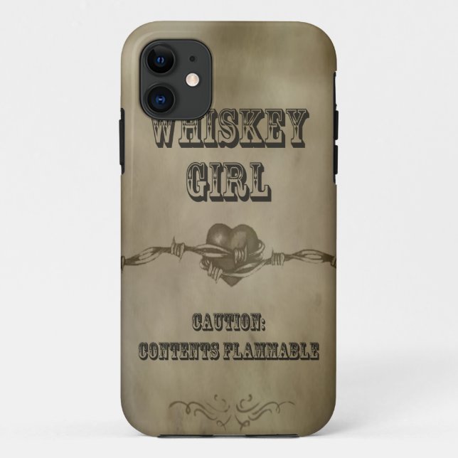 Whiskey Girl - Caution! Cell Phone Case (Back)