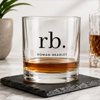 Whiskey Glass | Custom Monogram Rocks Glass Gift
