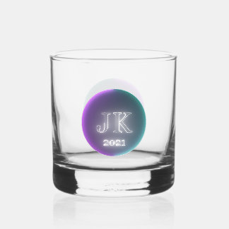 Whiskey Glass JK 2021 Pink Teal