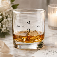 Whiskey Glass | Personalised Wedding Monogram Gift