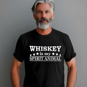 Whiskey is my spirit animal funny alcohol sayings T-Shirt