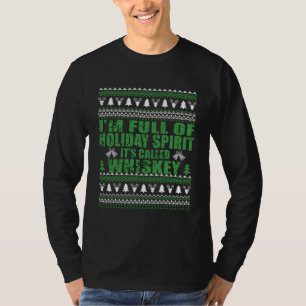 Whiskey is my spirit funny ugly christmas sweater