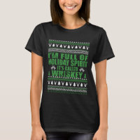 Whiskey is my spirit funny ugly christmas sweater