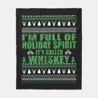 Whiskey is my spirit funny ugly christmas sweater
