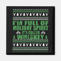 Whiskey is my spirit funny ugly christmas sweater