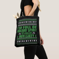 Whiskey is my spirit funny ugly christmas sweater