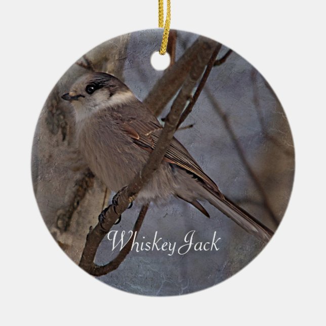 Whiskey Jack Photography Round Ceramic Tree Decoration (Front)