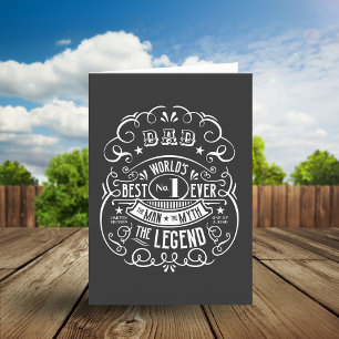 Whiskey Label Man Myth Legend Dad  Holiday Card