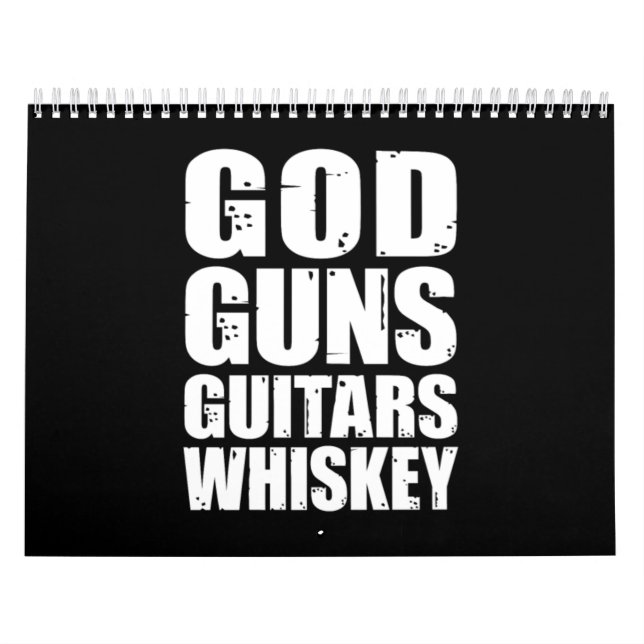 Whiskey Lover | God Guns Guitars Whiskey Calendar (Cover)