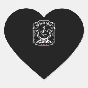 Whiskey Lover   You Could Dance Whiskey Heart Sticker