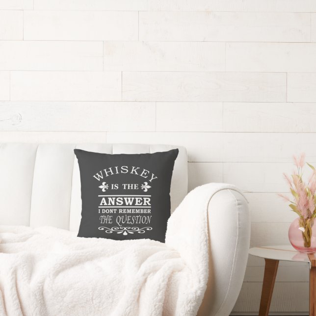 Whiskey quotes funny alcohol sayings cushion (Couch)