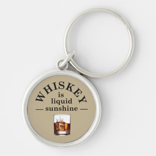 Whiskey quotes funny alcohol sayings gifts key ring (Front)