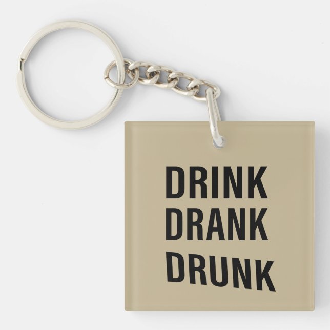 Whiskey quotes funny alcohol sayings gifts key ring (Front)
