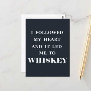 Whiskey quotes funny alcohol sayings gifts postcard