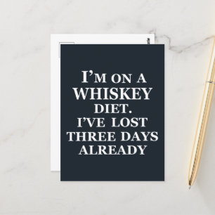 Whiskey quotes funny alcohol sayings gifts postcard