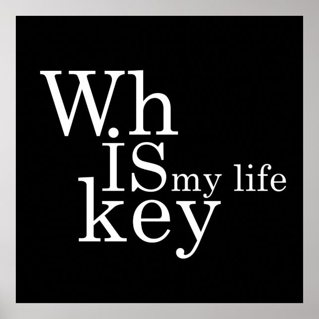 Whiskey quotes funny alcohol sayings gifts poster (Front)