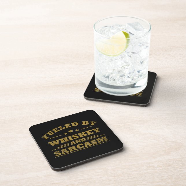Whiskey quotes funny drinking alcohol sayings coaster (Right Side)