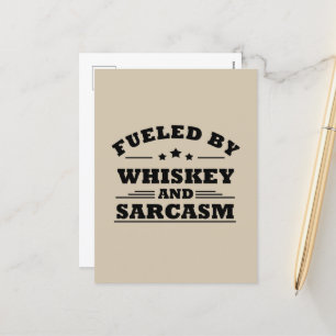Whiskey quotes funny drinking alcohol sayings holiday postcard