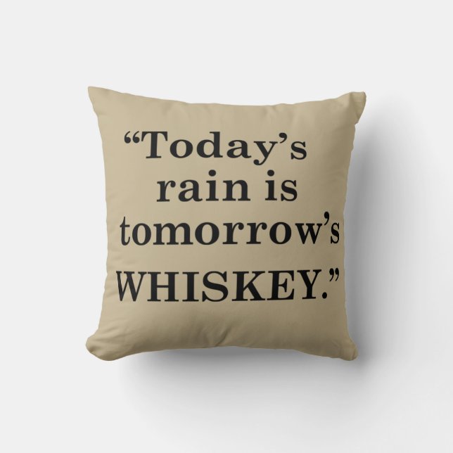 Whiskey quotes funny drinking sayings cushion (Front)
