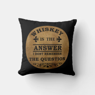 Whiskey quotes funny drinking sayings cushion