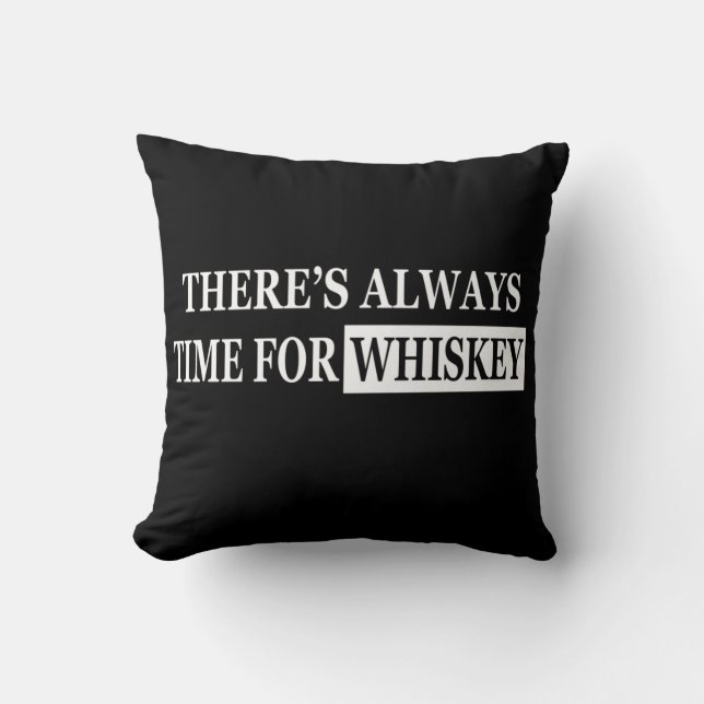 Whiskey quotes funny drinking sayings cushion (Front)