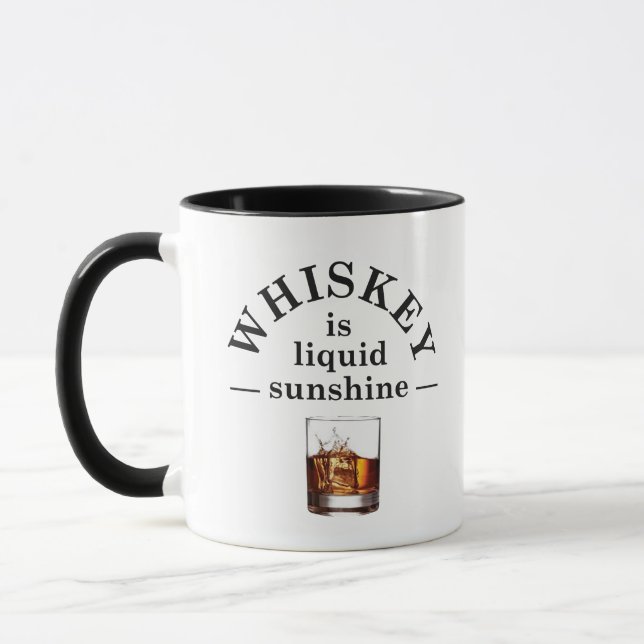 Whiskey quotes funny drinking sayings mug (Left)