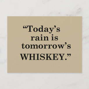Whiskey quotes funny drinking sayings postcard