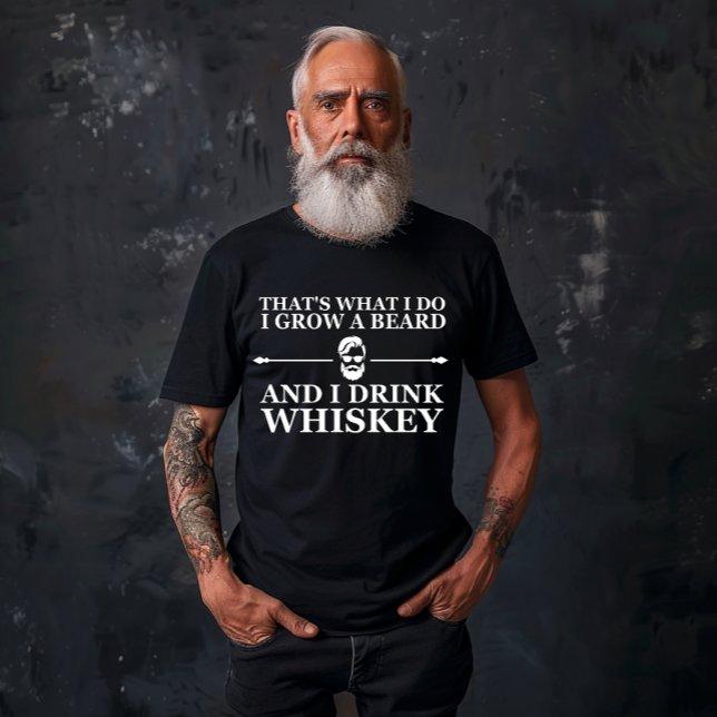 Whiskey quotes with funny bearded sayings T-Shirt (Creator Uploaded)