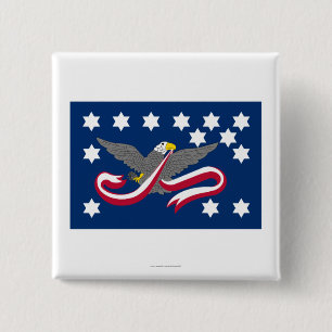 Whiskey Rebellion Flag 15 Cm Square Badge