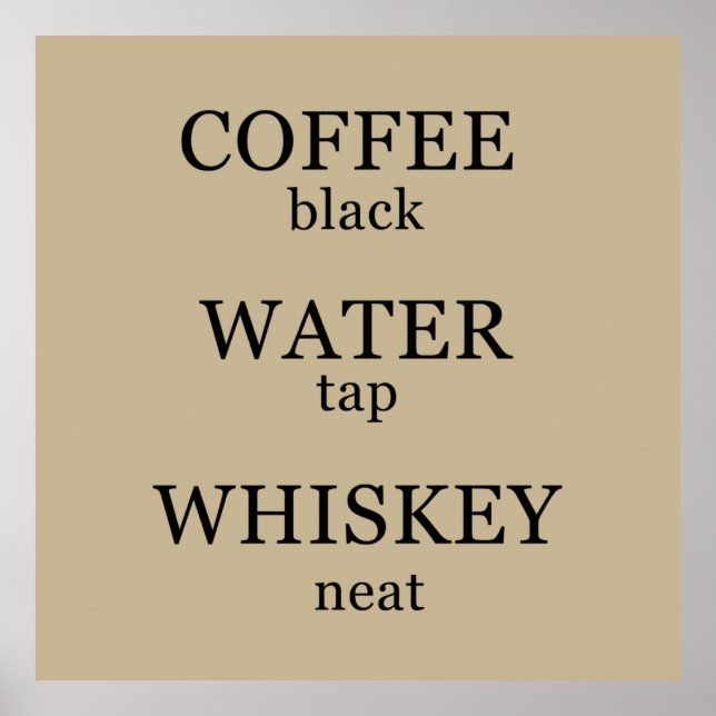 whiskey slogan poster (Front)