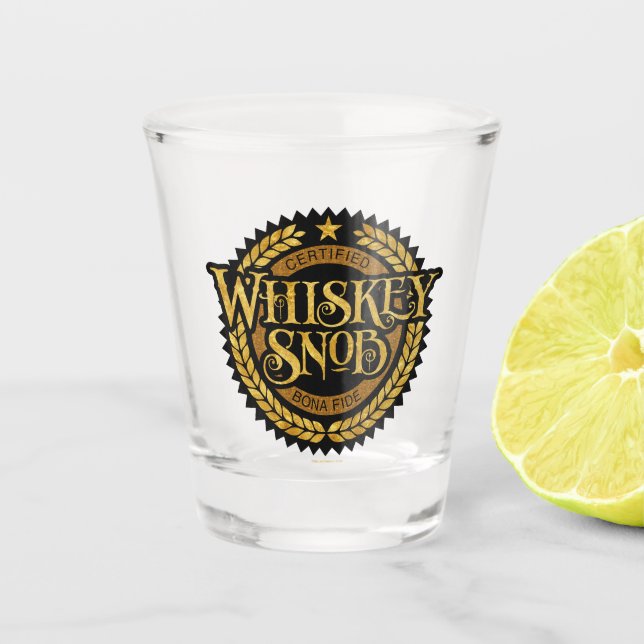 Whiskey Snob Shot Glass (Front)