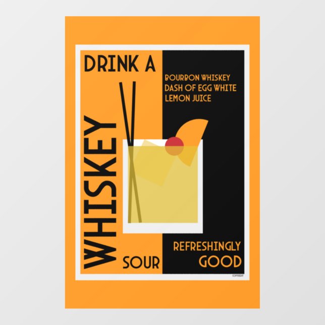 Whiskey Sour Cocktail   Napkin (Sheet)