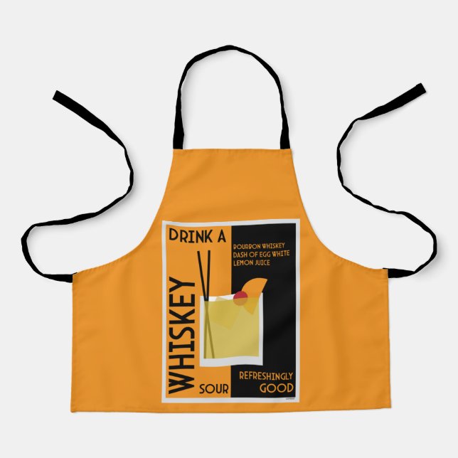 Whiskey Sour Cocktail   Napkin Apron (Front)