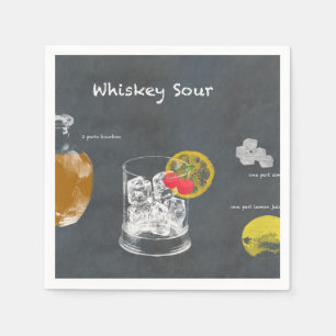 Whiskey Sour Napkin