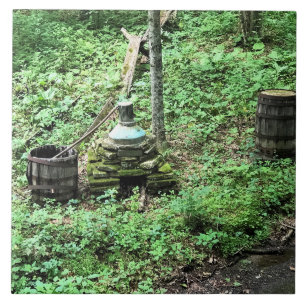 Whiskey Still at Mabry Mill, Virginia Ceramic Tile