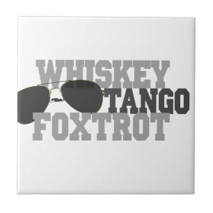 Whiskey Tango Foxtrot - Aviation Glasses Ceramic Tile