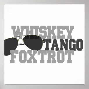 Whiskey Tango Foxtrot - Aviation Glasses Poster