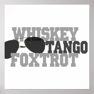 Whiskey Tango Foxtrot - Aviation Glasses Poster