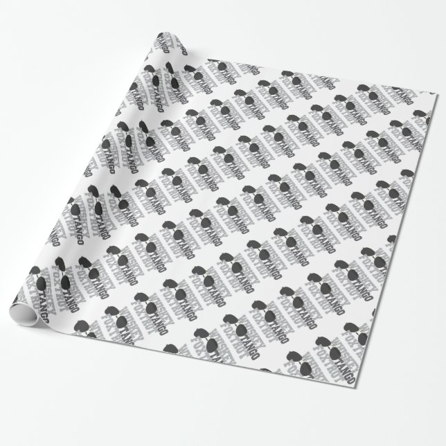 Whiskey Tango Foxtrot - Aviation Glasses Wrapping Paper (Unrolled)