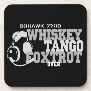 Whiskey Tango Foxtrot - Aviation Humour Coaster