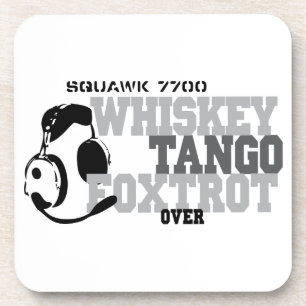 Whiskey Tango Foxtrot - Aviation Humour Coaster