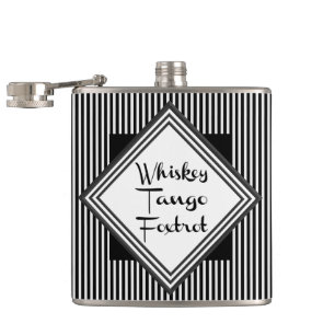 Whiskey Tango Foxtrot Funny Hip Flask