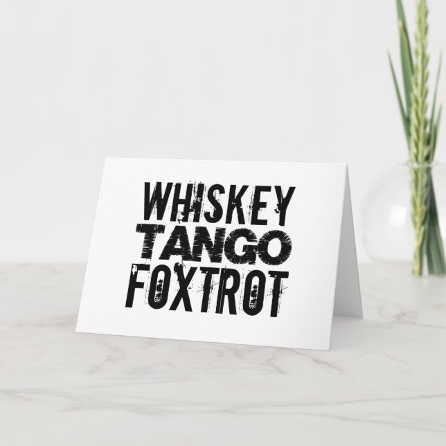 WHISKEY TANGO FOXTROT HOLIDAY CARD (Front)