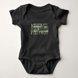 Whiskey Tango Foxtrot WTF Green Camouflage Baby Bodysuit