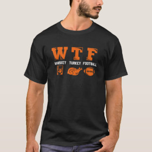 Whiskey Turkey Football Funny Thanksgiving T Shirt