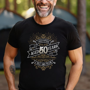 Whiskey Vintage Mens 50th Birthday T-Shirt