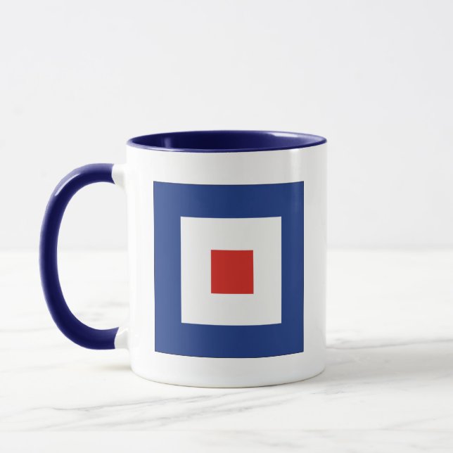 Whiskey (W) Signal Flag Mug (Left)