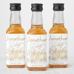 Whiskey Wedding Bachelor Liquor Bottle Label
